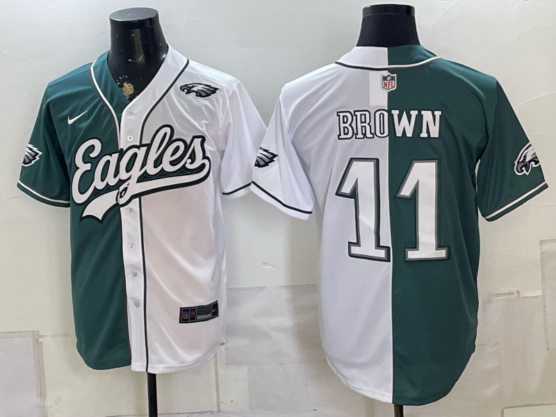Men 2026 Philadelphia Eagles #11 Brown white Nike Limited NFL Jersey 0812002